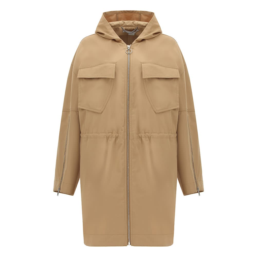 Biege coat after post production